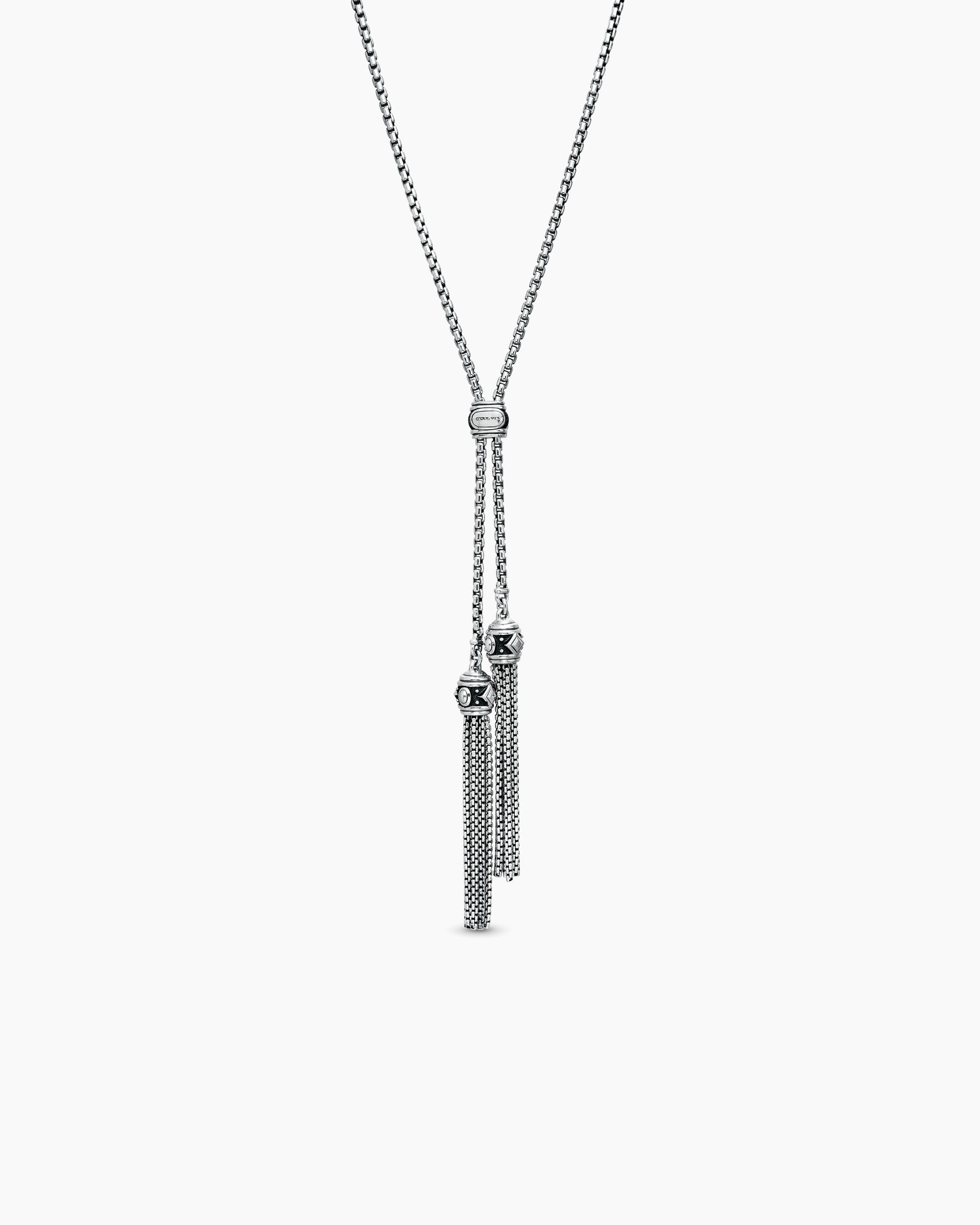 Renaissance® Tassel Necklace in Sterling Silver with Diamonds