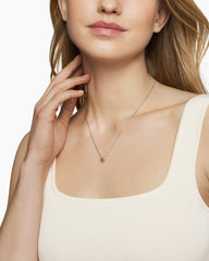 Cable Collectibles® Cookie Classic Heart Necklace in Sterling Silver with 18K Yellow Gold, 8.5mm