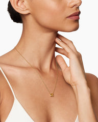 Petite Chatelaine® Pendant Necklace in 18K Yellow Gold with Citrine and Diamonds, 7mm