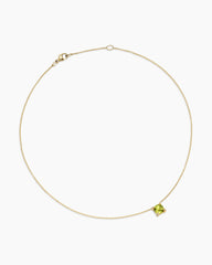 Petite Chatelaine® Pendant Necklace in 18K Yellow Gold with Peridot and Diamonds, 7mm