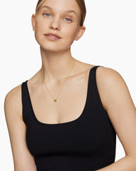 Petite Chatelaine® Pendant Necklace in 18K Yellow Gold with Peridot and Diamonds, 7mm