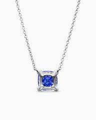 Petite Chatelaine® Pendant Necklace in 18K White Gold with Tanzanite and Diamonds, 7mm