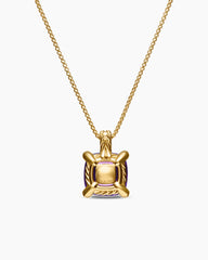 Chatelaine® Pendant Necklace in 18K Yellow Gold with Amethyst and Diamonds, 11mm
