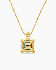 Chatelaine® Pendant Necklace in 18K Yellow Gold with Turquoise and Diamonds, 11mm