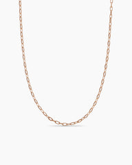 DY Madison® Chain Necklace in 18K Rose Gold, 3mm