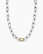 DY Madison® Chain Necklace in Sterling Silver with 18K Yellow Gold, 11mm