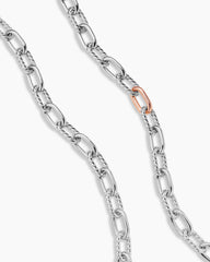 DY Madison® Chain Necklace in Sterling Silver with 18K Rose Gold, 8.5mm