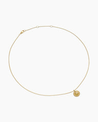 Cable Collectibles® Moon and Stars Necklace in 18K Yellow Gold with Pavé Yellow Sapphires and Diamonds, 11mm