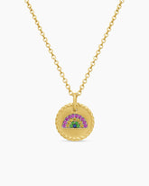 Cable Collectibles® Rainbow Necklace in 18K Yellow Gold with Pavé Sapphires and Tsavorites, 11mm