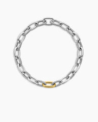 DY Madison® Chain Necklace in Sterling Silver with 18K Yellow Gold, 13.5mm