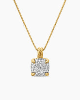 Chatelaine® Pendant Necklace in 18K Yellow Gold with Pavé Diamonds, 11mm