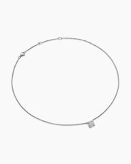 Petite Chatelaine® Pendant Necklace in Sterling Silver with Pavé Diamonds, 7mm