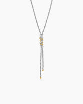 Helena Y Necklace in Sterling Silver with 18K Yellow Gold with Diamonds