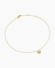 Starburst Pendant Necklace in 18K Yellow Gold with Diamonds, 11mm