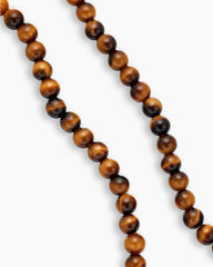 Spiritual Beads Necklace with Tiger’s Eye and Sterling Silver, 5mm