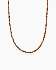 Spiritual Beads Necklace with Tiger’s Eye and Sterling Silver, 5mm