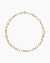 Pavé Chain Necklace in 18K Yellow Gold with Diamonds, 7mm
