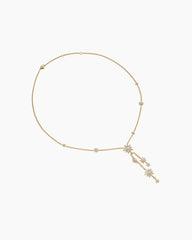 Starburst Cluster Necklace in 18K Yellow Gold with Diamonds, 66mm