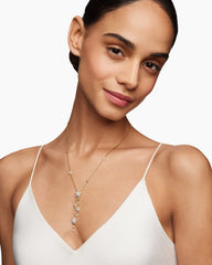 Starburst Cluster Necklace in 18K Yellow Gold with Diamonds, 66mm