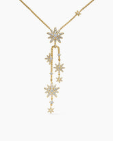 Starburst Cluster Necklace in 18K Yellow Gold with Diamonds, 66mm