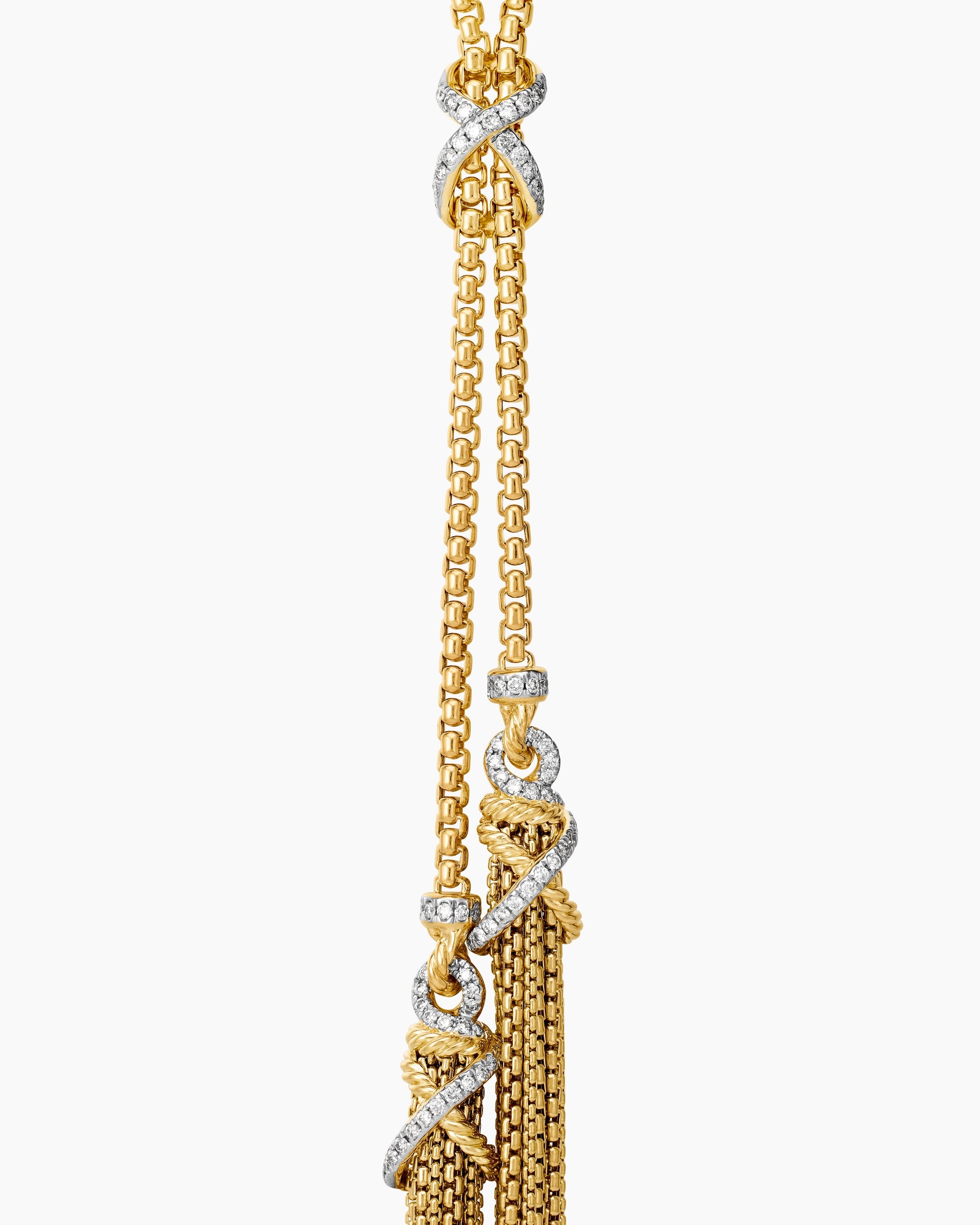 Helena Tassel Necklace in 18K Yellow Gold with Diamonds