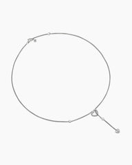 Cable Collectibles® Heart Y Necklace in Sterling Silver with Diamonds