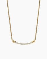 Petite Helena Wrap Station Necklace in 18K Yellow Gold with Diamonds, 29mm