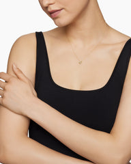 Petite Infinity Pendant Necklace in 18K Yellow Gold with Diamonds, 8mm