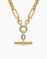 Lexington Chain Necklace in 18K Yellow Gold with Diamonds, 9.8mm