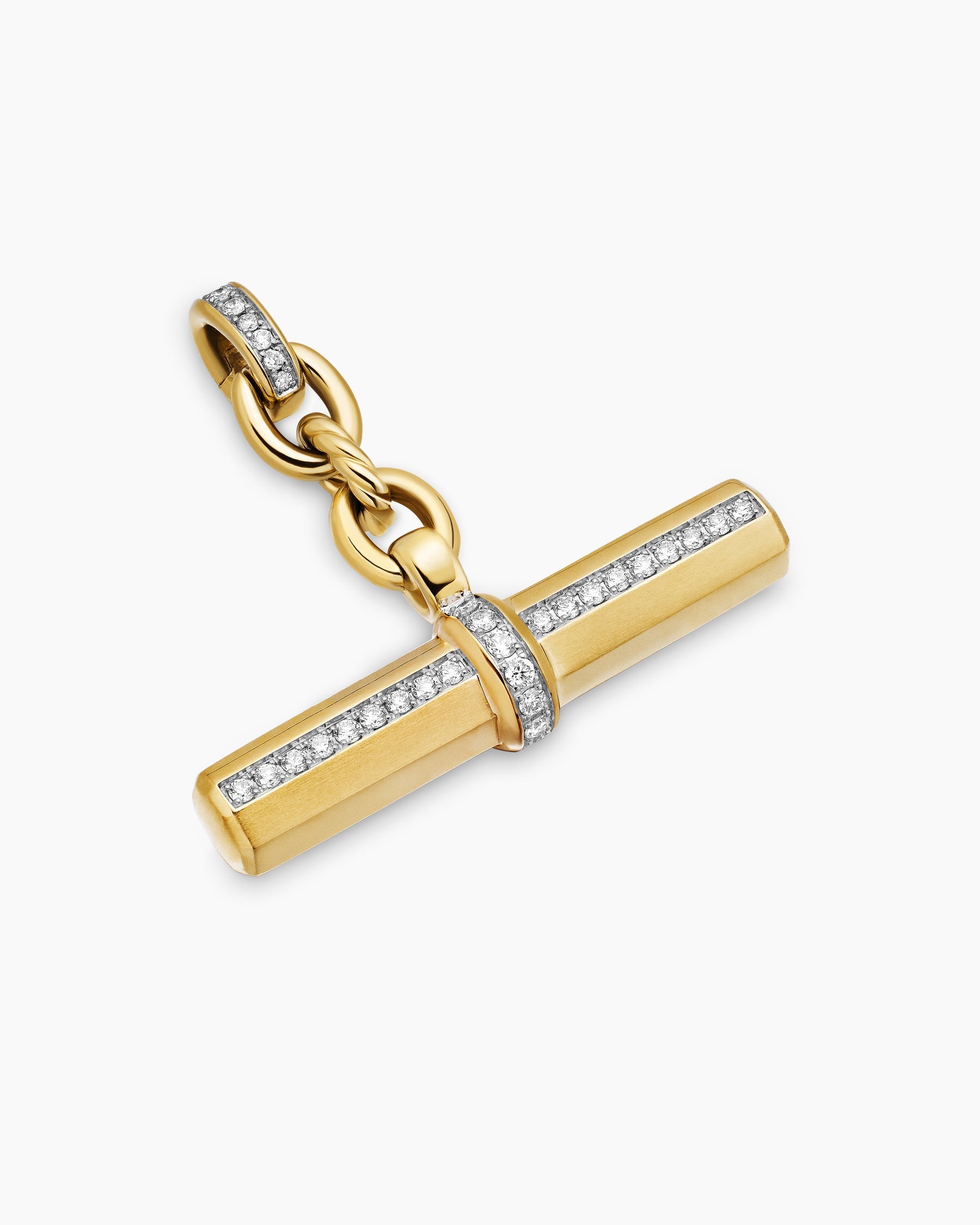 Lexington E/W Chain Necklace in 18K Yellow Gold with Diamonds, 6.5mm