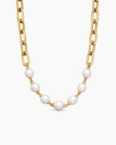 DY Madison® Pearl Chain Necklace in 18K Yellow Gold with Pearls, 13mm