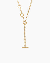 DY Madison® Three Ring Chain Necklace in 18K Yellow Gold, 3mm