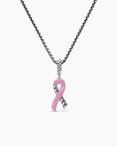 Cable Collectibles® Ribbon Necklace in Sterling Silver with Pink Enamel, 24.4mm