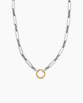 Lexington Chain Necklace in Sterling Silver with 18K Yellow Gold, 4.5mm