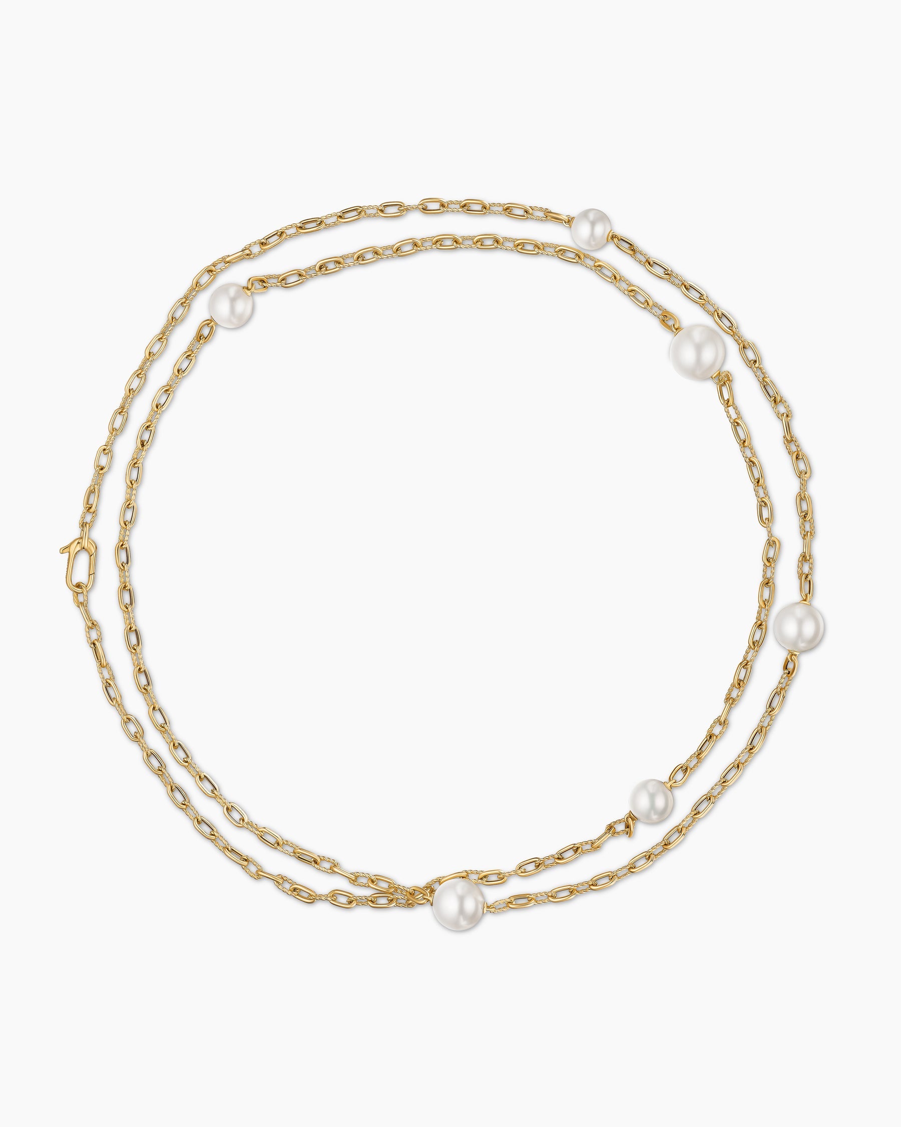 DY Madison® Pearl Necklace in 18K Yellow Gold with Pearls, 6.2mm