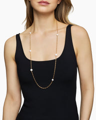 DY Madison® Pearl Necklace in 18K Yellow Gold with Pearls, 6.2mm