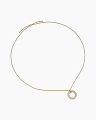 Pavé Crossover Pendant Necklace in 18K Yellow Gold with Diamonds, 30mm