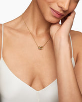 Modern Renaissance® Double Pendant Necklace in 18K Yellow Gold with Diamonds, 16.4mm