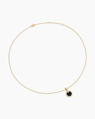 Petite DY Elements® Pendant Necklace in 18K Yellow Gold with Black Onyx and Diamonds, 17.8mm