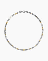 DY Madison® Chain Necklace in Sterling Silver with 18K Yellow Gold, 5.5mm