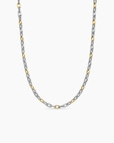 DY Madison® Chain Necklace in Sterling Silver with 18K Yellow Gold, 5.5mm
