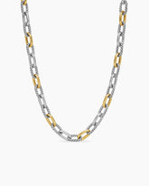 DY Madison® Chain Necklace in Sterling Silver with 18K Yellow Gold, 8.5mm