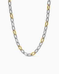 DY Madison® Chain Necklace in Sterling Silver with 18K Yellow Gold, 8.5mm