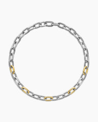 DY Madison® Chain Necklace in Sterling Silver with 18K Yellow Gold, 11mm