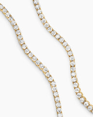 Tennis Necklace in 18K Yellow Gold with Diamonds, 3mm