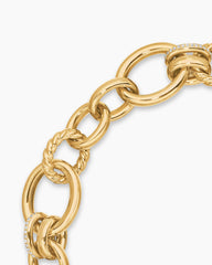 DY Mercer® Chain Necklace in 18K Yellow Gold with Diamonds, 20mm