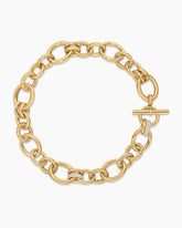 DY Mercer® Chain Necklace in 18K Yellow Gold with Diamonds, 20mm