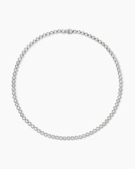 Tennis Necklace in 18K White Gold with Diamonds, 4.7mm