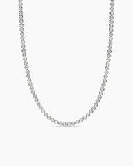 Tennis Necklace in 18K White Gold with Diamonds, 4.7mm