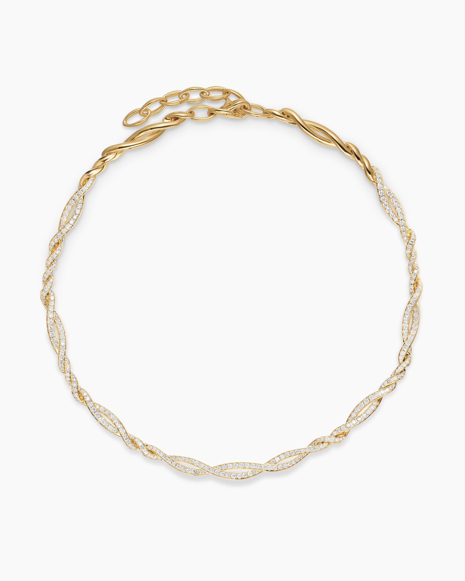 Wisteria® Necklace in 18K Yellow Gold with Diamonds, 6mm